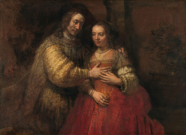 Obraz "Żydowska narzeczona" autorstwa Rembrandta