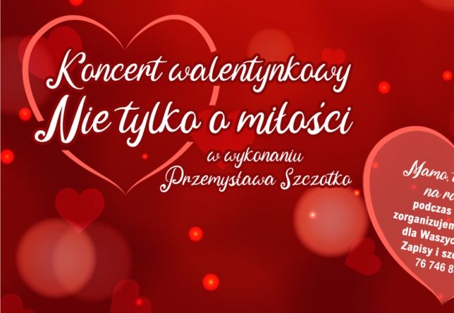 Baner promujący koncert „Nie tylko o miłości”
